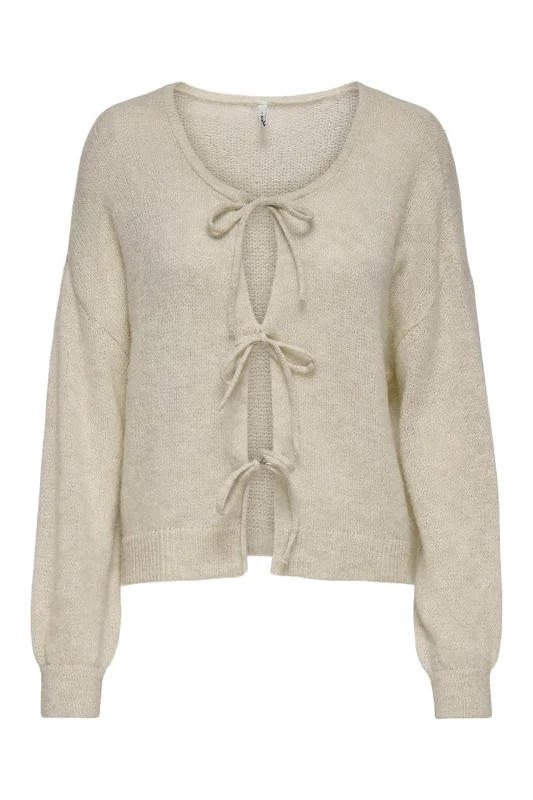 Retro Design Only - Onlmuline Ls String Cardigan Knt - 4815594 Whitecap Gray
