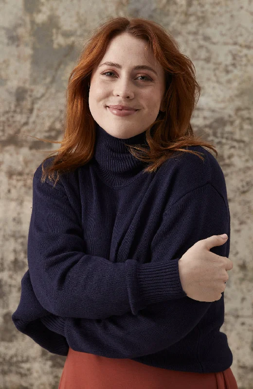 Practical Style Turtleneck Knit - Ink