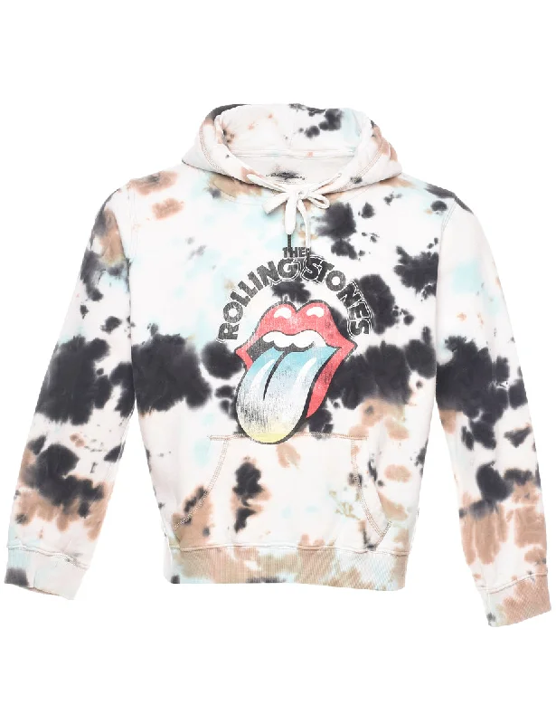 Sports Series Tie-Dye Design The Rolling Stones Hoodie - L