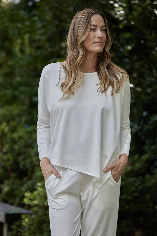 Sports Series Terry Relax Boatneck - Soft White