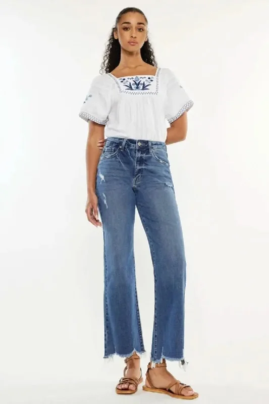 Soft Layers Kancan Full Size High Rise Slim Wide Leg Jeans