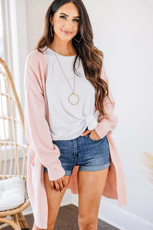 Smart Comfort What A Dream Blush Pink Bubble Sleeve Cardigan
