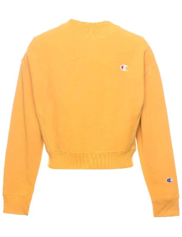 Outdoor Trend Champion Reverse Weave Plain Yellow Sweatshirt - S