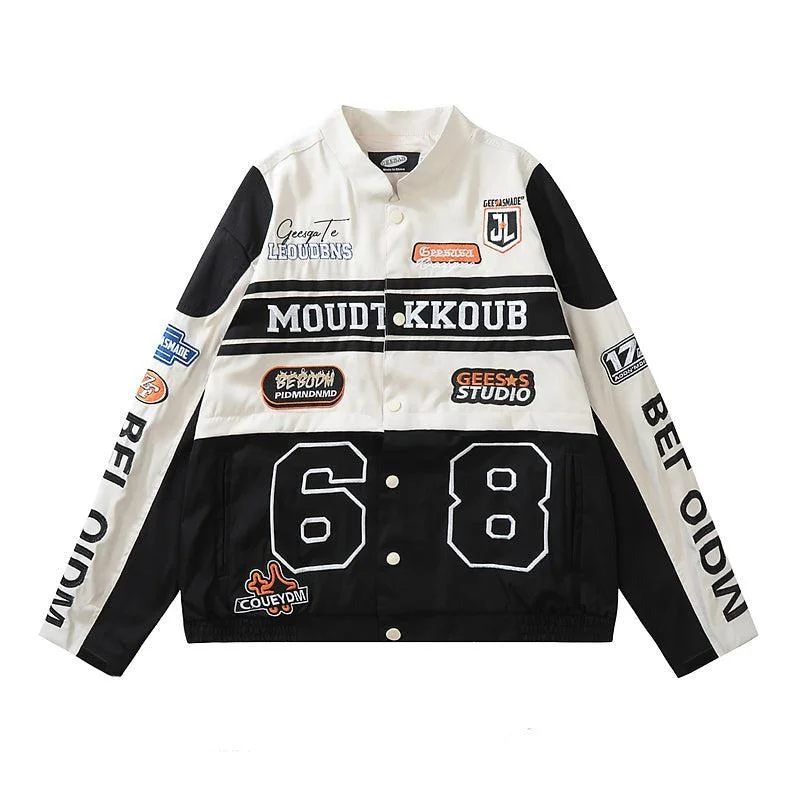 Minimal Style Detachable Motorcycle Retro jacket