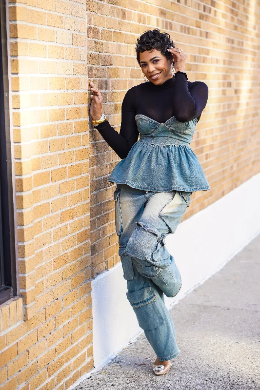 Street Show-off Style In My Feelings 2pc Cargo Set