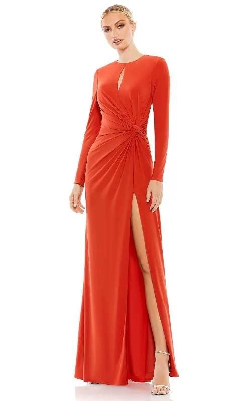 Personalized Outfit Ieena Duggal 55708 - Keyhole Neck Long Sleeved Dress