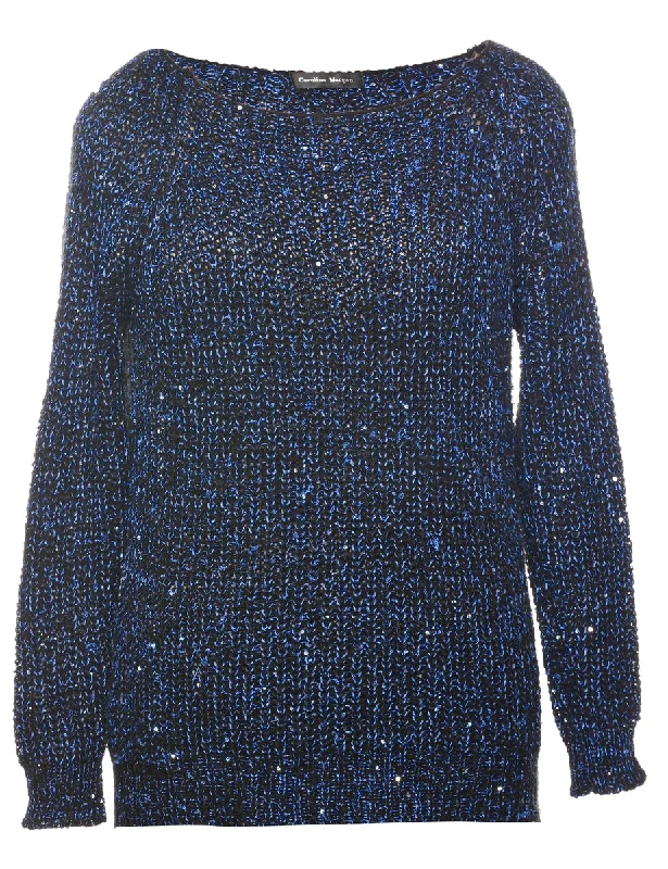 Warm Atmosphere Lurex Thread Pattern Jumper - L