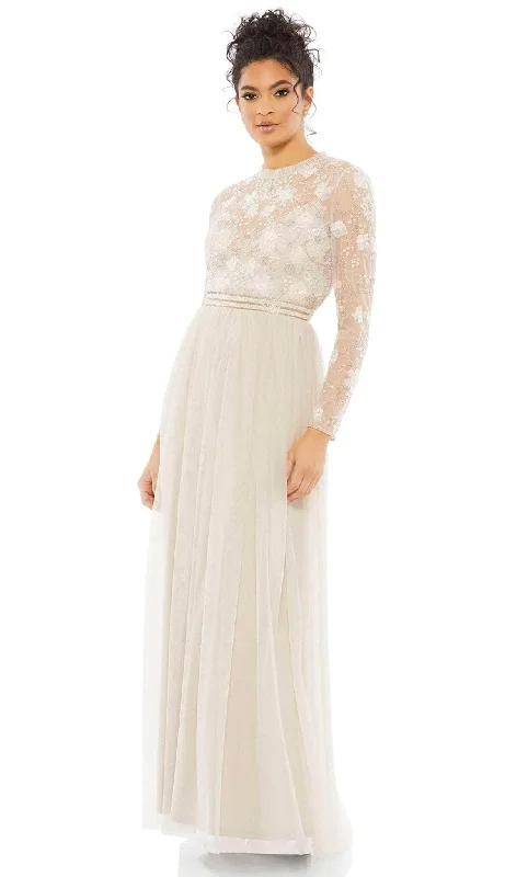 Personalized Design Mac Duggal 9132 - Modest Flowy A-line Heavenly Gown