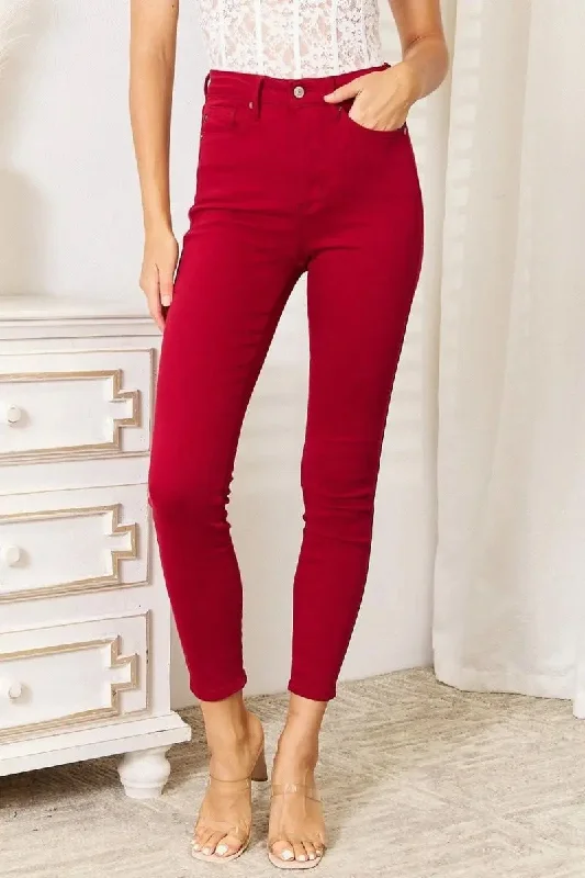 Short skirt design Judy Blue Full Size High Waist Tummy Control Skinny Jeans