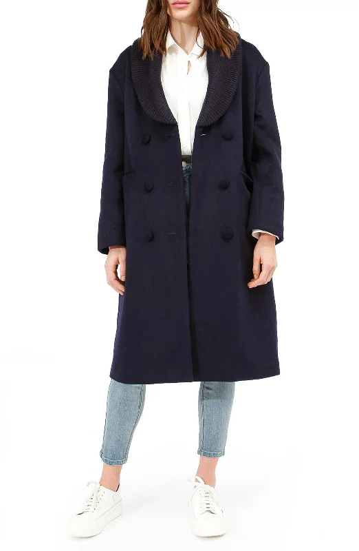Fresh And Capable After Party Qulited Lining Coat - Navy