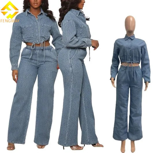 Weekend Wear Casual 2-Piece Denim Co-ord Set for Women