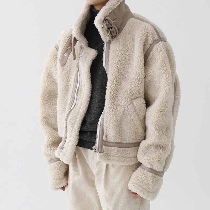 Romantic Data Stand Collar Fleece Jacket