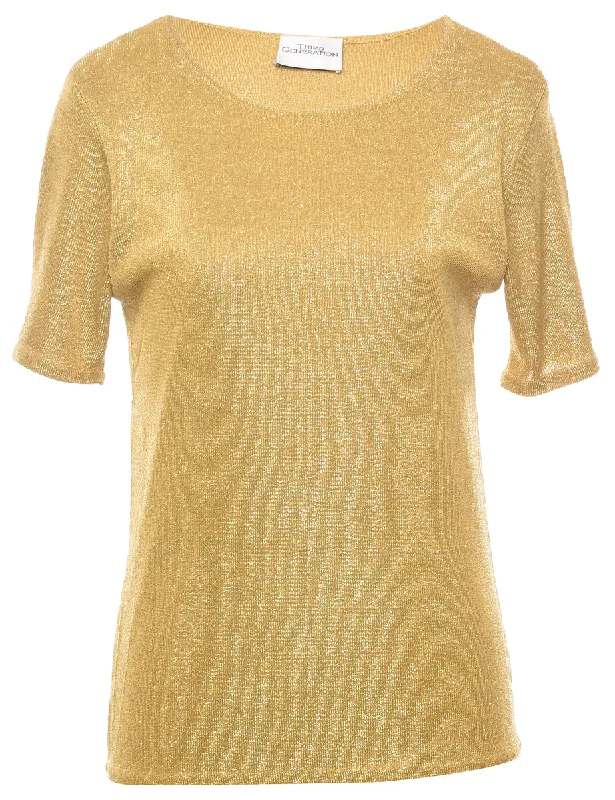Integrated Design Lurex Thread Pattern Jumper - S