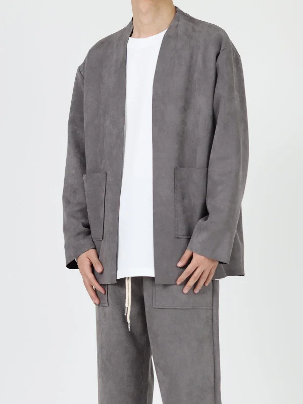 Carefree Style Suede Thin Casual Suit Jacket