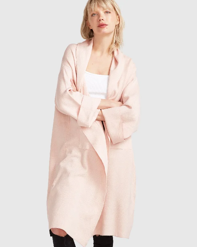 Fashion Innovation Hold The Line Coatigan - Pale Pink