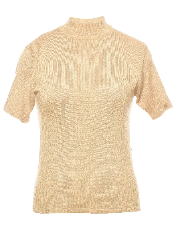 Sports Fashion Lurex Thread Pattern Jumper - S
