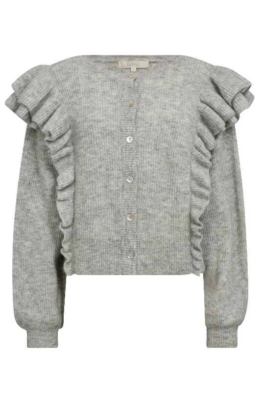 Exquisite workmanship Gossia - Annsofigo Cardigan - Light Grey Melange