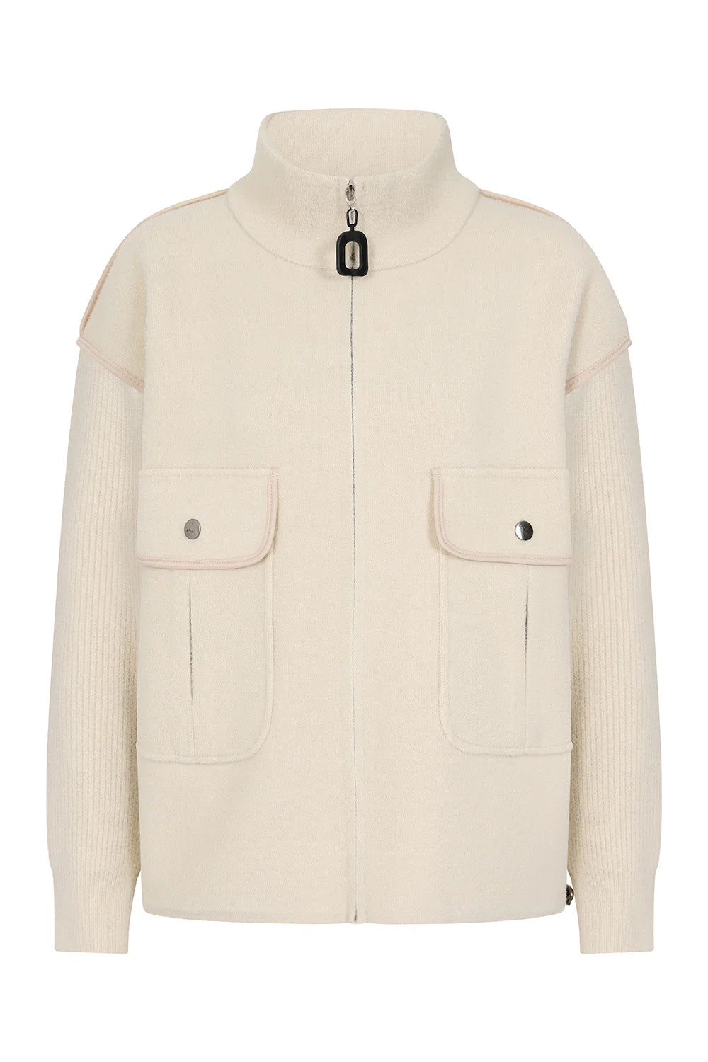 Versatile Style Alexis Zip Cardigan - Cream