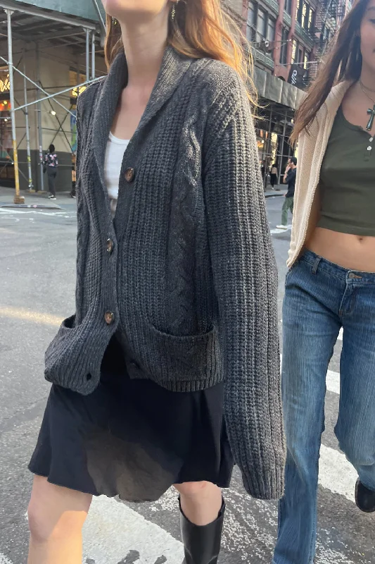 Windbreaker fashion Autumn Wool Cable Knit Cardigan