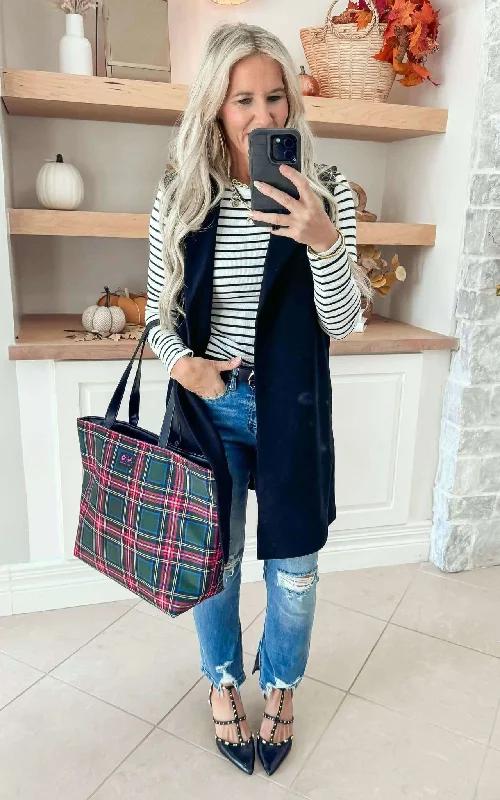 Design sense Black Boss Babe Long Vest