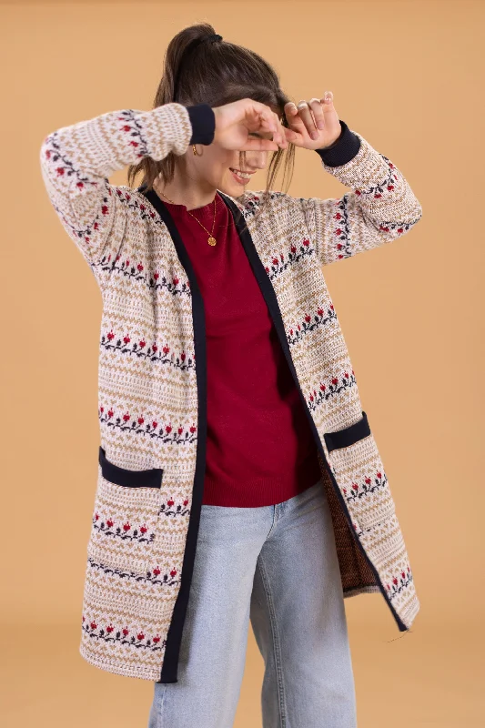 Avant-garde trend Cardigan Mona Blue Folk