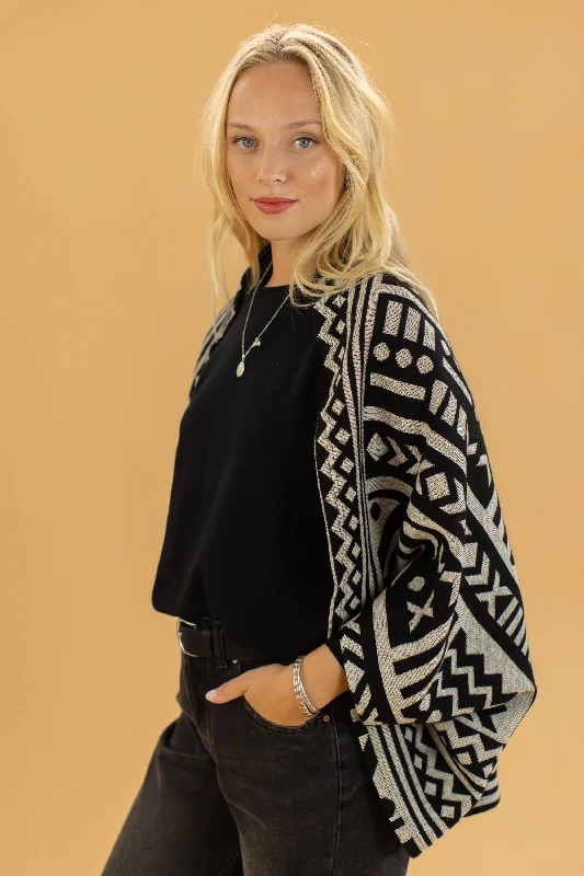 Black And White Style Cardigan Tallula Aztec