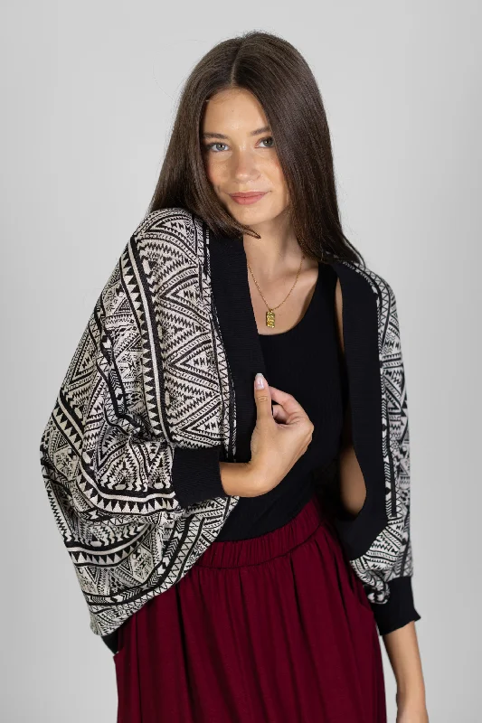 Sports outdoor style Cardigan Miren Black