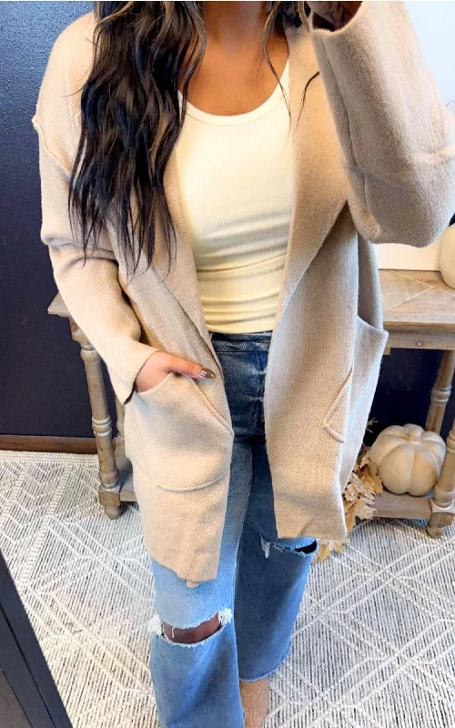 Renaissance Style Coatigan with Large Front Pockets