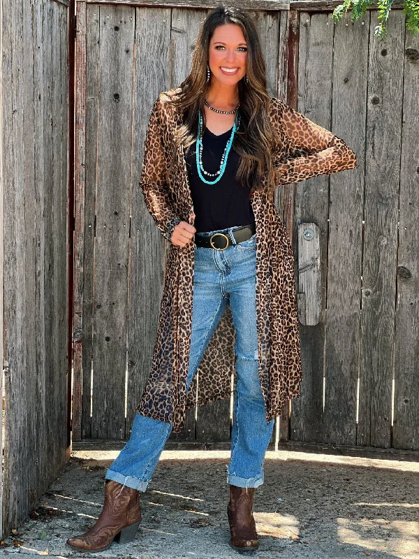 Street Graffiti Design Cody Sheer Leopard Kimono