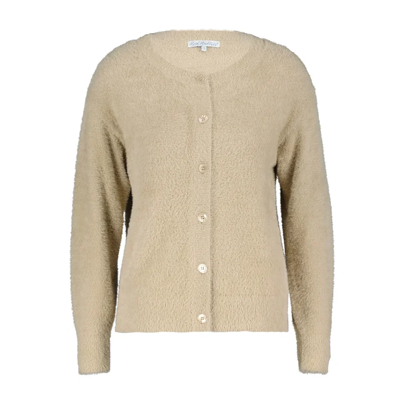 Easygoing Fashion Fluffy Cardigan - Beige