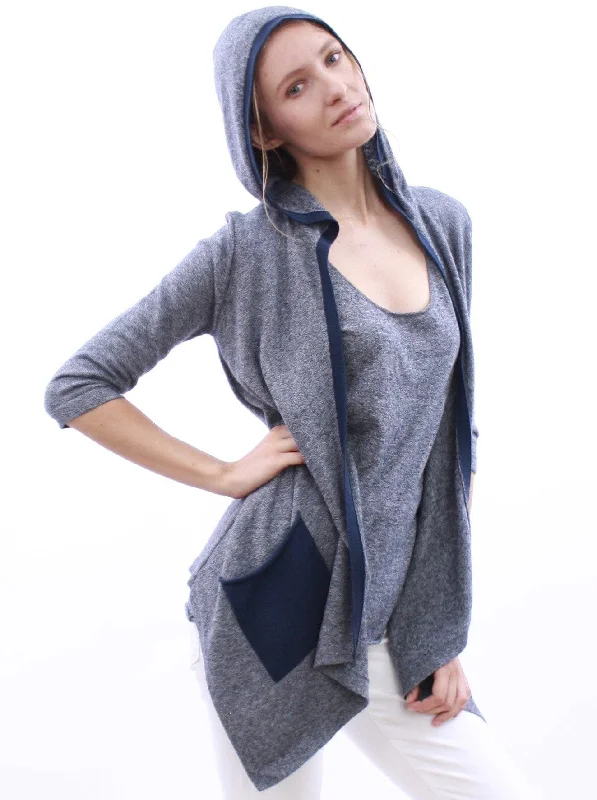 Effortless Elegance Hoodie Open Front Cardigan