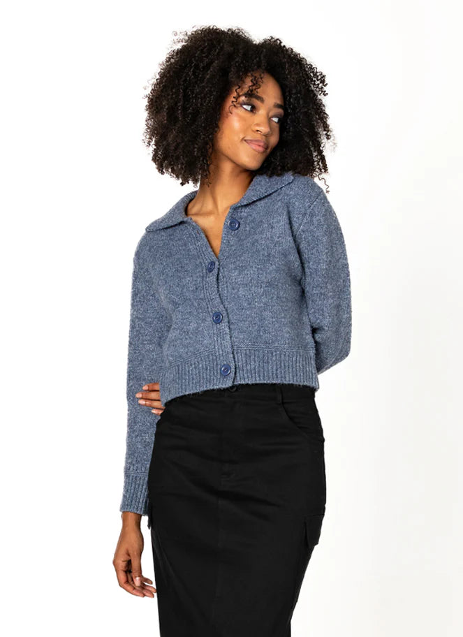 Street Personality Style Knit Crop Button Cardigan