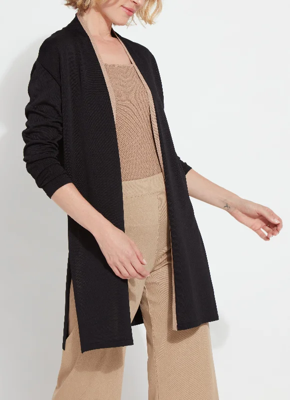 Personality Publicity Knitted Cardigan - Black