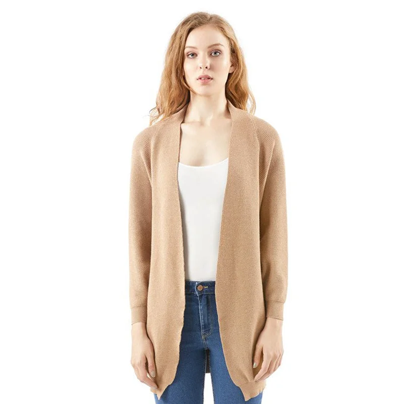 Soft Style Knit Sweater Casual Quantity Acrylic Batwing Sleeve Cardigan