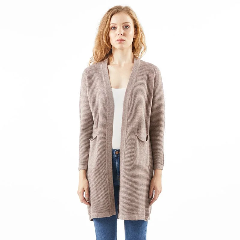 Soft Touch 2021 S/S Long Sweater Ladies Women Knitwear Casual Cardigan