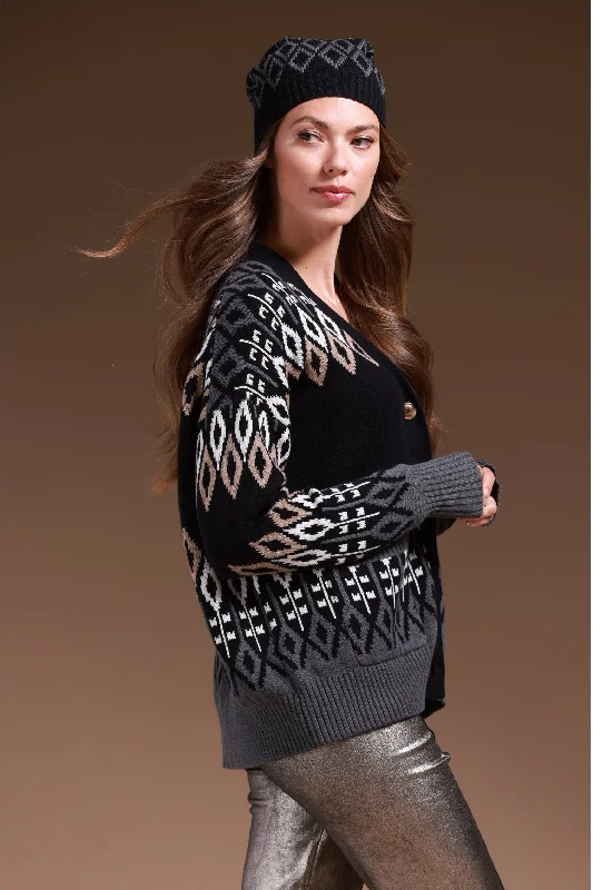 High-quality fabrics Minnie Rose Fair Isle Cardigan
