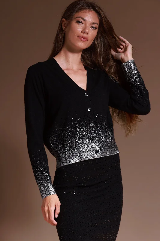 Energetic Minnie Rose Gradient Metallic Cardigan