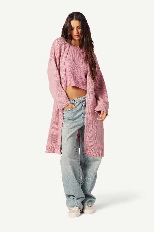 PERRY OPEN FRONT CASHMERE CARDIGAN | LOLA