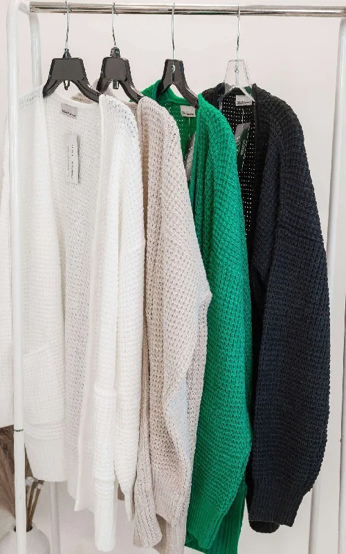 Comfortable Tops The Waffle Knit Cardigan | Zenana **DEAL- COUPON EXCLUDED