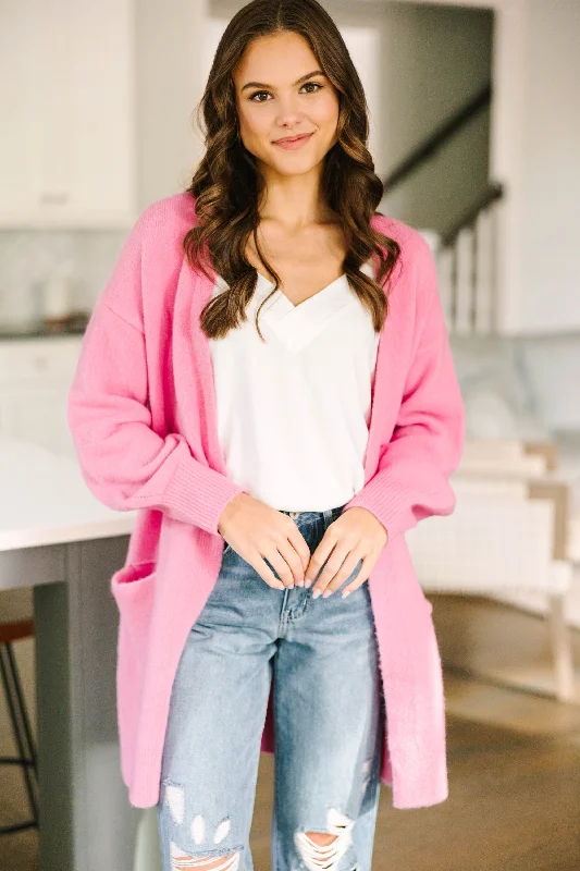 Single item design What A Dream Pink Bubble Sleeve Cardigan