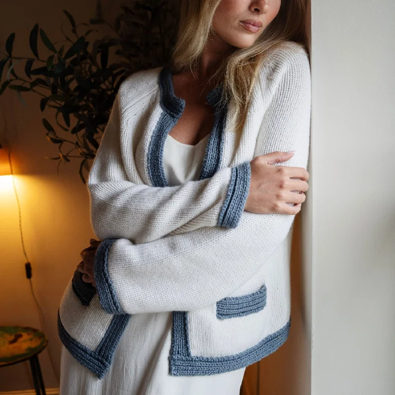 Comfortable Outfits Women's Contrast Trim Jacket