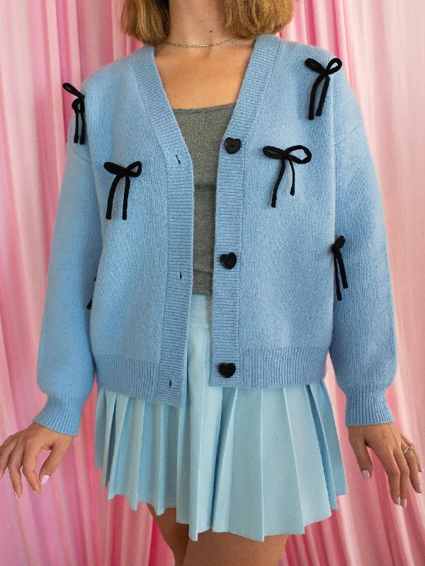 Minimal Comfort Bow Cardigan
