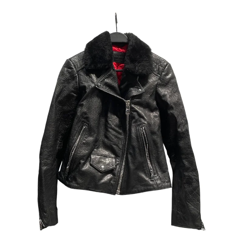 High-end Wear ALLSAINTS/Leather Jkt/4/Leather/BLK/