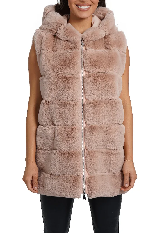 Alina Faux Fur Hooded Vest