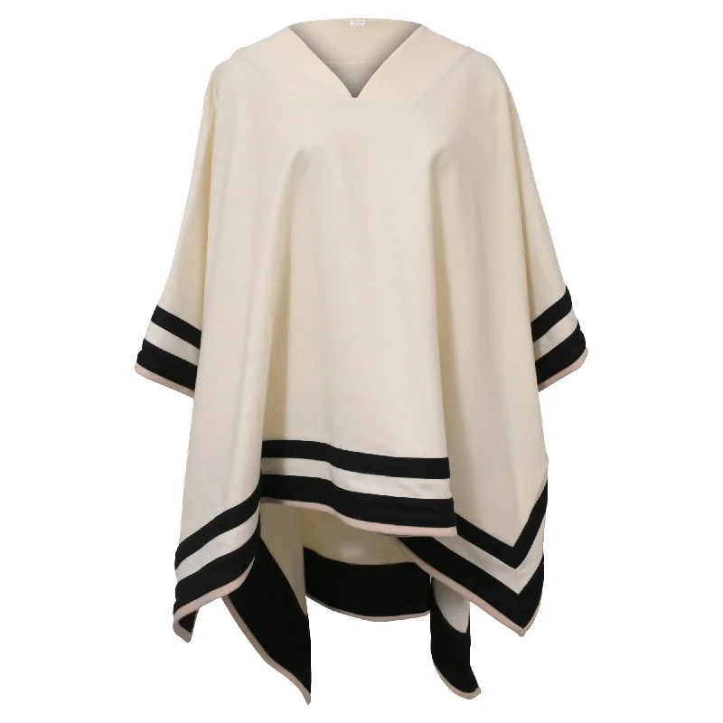 Fresh Wear Altuzarra Colorblock Pattern Cape in White Wool