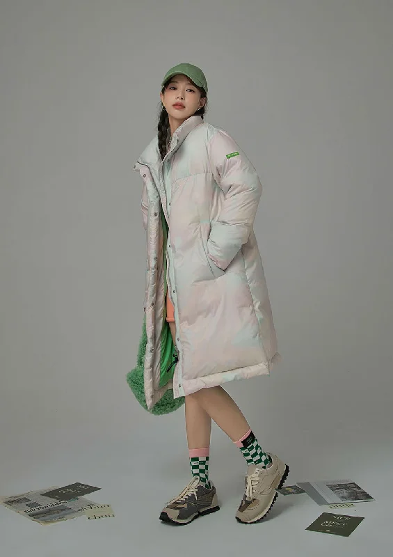 Fashion Innovation Pastel Clouds Long Padded Coat