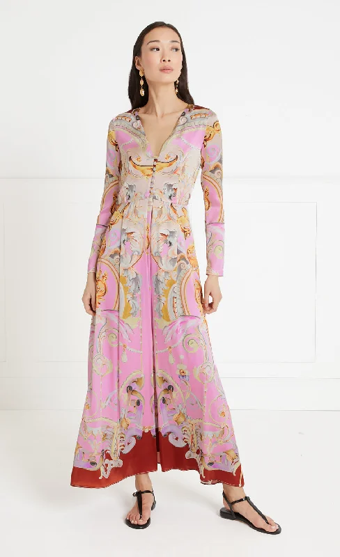 Fresh And Capable Carline Print Coat - Rose Pink