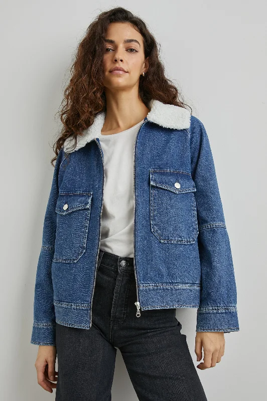 Retro Design CHEYENNE JACKET - INDIGO SHERPA