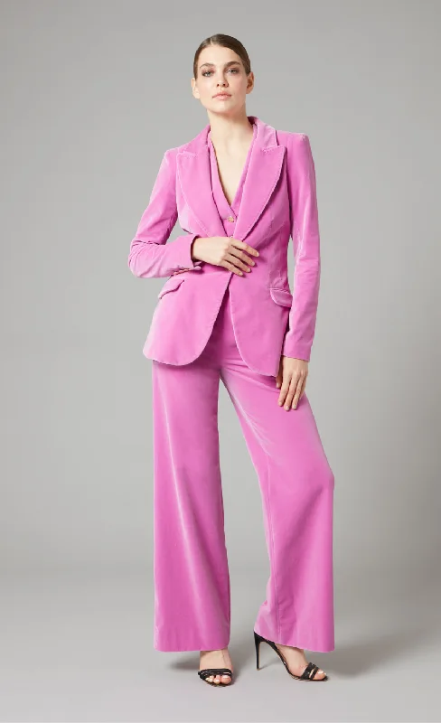 Classic Style Clove Velvet Jacket - Carnation