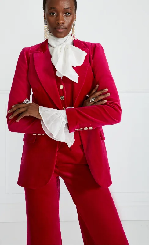 Comfortable Series Clove Velvet Jacket - Hot Pink